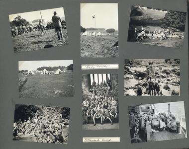 818627 Afbeelding van een bladzijde uit een fotoalbum van scoutinggroep Salwega uit Utrecht met foto's van de Northern ...